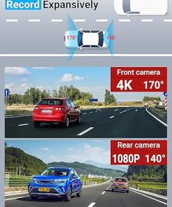 Dash Camera-fulvdi-4K Dash Cam Front and Rear 1080P Dual Dash Cam- 4K/2K Full HD Dash Camera for Cars 2