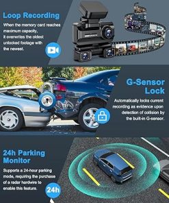 Dash Camera-ZYEIPO-Dash Cam 4 Channel 360° Front Rear Inside DashCam- 4K Full HD Dashcam Car Camera 2