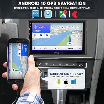 Dash Camera-Pyle-Pyle Double DIN Car Stereo Receiver-Multimedia Player-(GPS/WiFi/Cam) Double DIN 7inch HD 1080p Touch Screen Display in-Built Bluetooth Car Radio Audio Receiver with Dual USB Support Android & iOS 3 Dash Camera-Pyle-Pyle Double DIN Car Stereo Receiver-Multimedia Player-(GPS/WiFi/Cam) Double DIN 7inch HD 1080p Touch Screen Display in-Built Bluetooth Car Radio Audio Receiver with Dual USB Support Android & iOS - Image 3