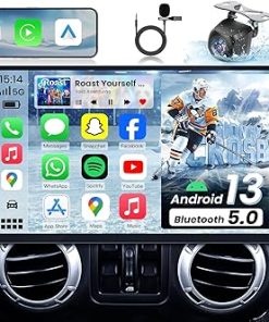 Dash Camera-Fortdows-Car Radio for Jeep Wrangler JK 2007-2018 Dodge Ram 1500 2009-2012: 10.1 Inch 1280×800 Touchscreen Replacement Stereo Upgrade Wireless Carplay Android Auto GPS Backup Camera Bluetooth FM