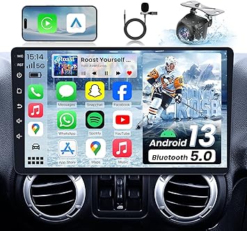 Dash Camera-Fortdows-Car Radio for Jeep Wrangler JK 2007-2018 Dodge Ram 1500 2009-2012: 10.1 Inch 1280×800 Touchscreen Replacement Stereo Upgrade Wireless Carplay Android Auto GPS Backup Camera Bluetooth FM Dash Camera-Fortdows-Car Radio for Jeep Wrangler JK 2007-2018 Dodge Ram 1500 2009-2012: 10.1 Inch 1280x800 Touchscreen Replacement Stereo Upgrade Wireless Carplay Android Auto GPS Backup Camera Bluetooth FM