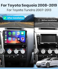 Dash Camera-podofo-2G+64G Android Car Stereo for Toyota Sequoia 2008-2019/for Toyota Tundra 2007-2013 with Wireless Carplay Android Auto- 10.1 Inch Touch Screen Car Radio 2