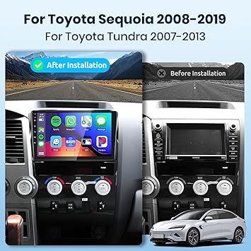 Dash Camera-podofo-2G+64G Android Car Stereo for Toyota Sequoia 2008-2019/for Toyota Tundra 2007-2013 with Wireless Carplay Android Auto- 10.1 Inch Touch Screen Car Radio 2 Dash Camera-podofo-2G+64G Android Car Stereo for Toyota Sequoia 2008-2019/for Toyota Tundra 2007-2013 with Wireless Carplay Android Auto- 10.1 Inch Touch Screen Car Radio - Image 2