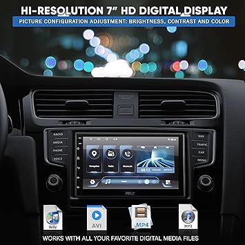 Dash Camera-Pyle-Pyle Single DIN Car Stereo Receiver – 7″ 1080P HD Touch Screen Bluetooth Car Radio Audio Receiver Multimedia Player – WiFi/GPS/AM/FM- Mirror Link for Android/iOS 3 Dash Camera-Pyle-Pyle Single DIN Car Stereo Receiver - 7" 1080P HD Touch Screen Bluetooth Car Radio Audio Receiver Multimedia Player - WiFi/GPS/AM/FM- Mirror Link for Android/iOS - Image 3