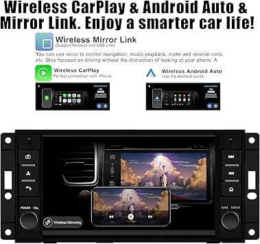 Dash Camera-Nunoo-8 Core 4+32G Car Radio for Jeep Wrangler Radio Chrysler Dodge Ram with Wireless Car-Play Android Auto-7″ IPS Car Stereo Upgrade Dash Kit with Backup Camera 3 Dash Camera-Nunoo-8 Core 4+32G Car Radio for Jeep Wrangler Radio Chrysler Dodge Ram with Wireless Car-Play Android Auto-7" IPS Car Stereo Upgrade Dash Kit with Backup Camera - Image 3