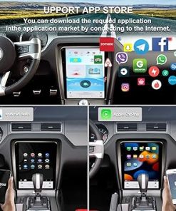 Dash Camera-CUSP-12.1 inch IPS Car Stereo Radio GPS for Ford Mustang 2010-2014 Navigation Multimedia Player Android in-Dash Head Unit Car Play DSP Auto Audio Video Voice (Qualcomm 8G+128G+Car Play+Android Auto+Voice) 2