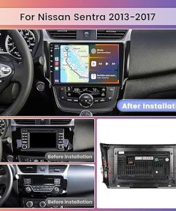 Dash Camera-Hikity-Hikity Android Car Stereo for Nissan Sentra 2013-2017 Radio 2+64GB 10.1 Inch Touchscreen Car Radio Wireless Carplay Android Auto Support GPS Navigation WiFi Bluetooth FM EQ Backup Camera 2