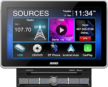 Dash Camera-Jensen-Jensen CAR8000 10.1″ CD/DVD Multimedia Receiver with Apple CarPlay and Android Auto (Renewed)- Black Dash Camera-Jensen-Jensen CAR8000 10.1″ CD/DVD Multimedia Receiver with Apple CarPlay and Android Auto (Renewed)- Black