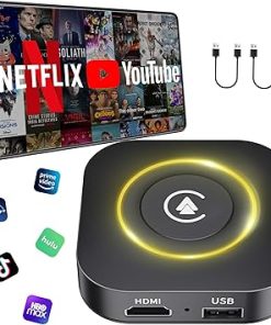 Dash Camera-KAMING-Wireless CarPlay Adapter Netflix- CarPlay Box YouTube Disney+ Hulu TikTok Live Sports Mirror Link