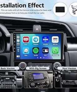 Dash Camera-SIXWIN-SIXWIN Android Car Stereo for Honda Civic 2016-2020 with Canbus and Harness Wireless CarPlay Android Auto Mirror Link 2G+64G 9 Inch Touchscreen Bluetooth GPS Navigation WiFi FM Backup Camera MIC 2
