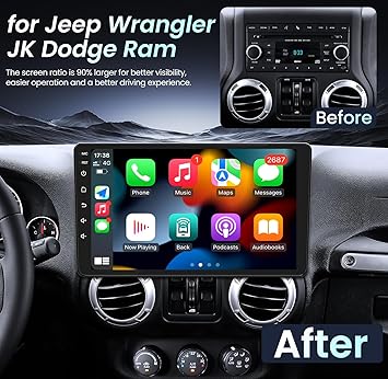 Dash Camera-Fortdows-2+64G Car Stereo for 2007-2018 Jeep Wrangler JK Radio : 10-Inch Touchscreen 1280×800 Replacement Wireless CarPlay Android Auto 5GWiFi-Bluetooth GPS 1080p Backup Camera FM SWC DSP Mirror Link 3 Dash Camera-Fortdows-2+64G Car Stereo for 2007-2018 Jeep Wrangler JK Radio : 10-Inch Touchscreen 1280x800 Replacement Wireless CarPlay Android Auto 5GWiFi-Bluetooth GPS 1080p Backup Camera FM SWC DSP Mirror Link - Image 3