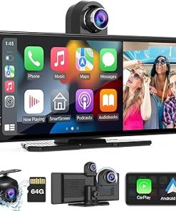 Dash Camera-Carpuride-2025 Carpuride W903 Wireless Carplay & Android Auto with Dash Cam – 9.3″ HD IPS Touch Car Play Screen for Car- 4K Front & 1080P Rear Camera