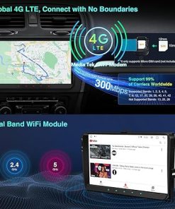 Dash Camera-XTRONS-XTRONS 9 Inch Double Din Car Stereo for VW Volkswagen EOS Golf Polo Touran- Android 13 Octa Core Car Radio 2