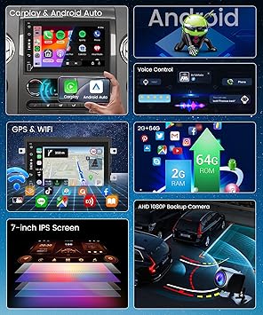 Dash Camera-podofo-PODOFO 2G 64G Car Stereo Radio for Ford F150 F250 F350 Fusion Taurus Edge Explorer with 7” 1080P Touchscreen with License Plate Backup Camera Wireless Carplay Android Auto Bluetooth WiFi EQ GPS FM 3 Dash Camera-podofo-PODOFO 2G 64G Car Stereo Radio for Ford F150 F250 F350 Fusion Taurus Edge Explorer with 7'' 1080P Touchscreen with License Plate Backup Camera Wireless Carplay Android Auto Bluetooth WiFi EQ GPS FM - Image 3