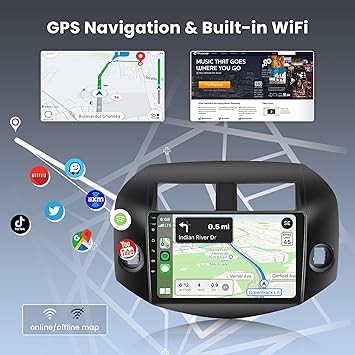 Dash Camera-Rimoody-2+64G Android Car Radio Stereo for Toyota RAV4 2006 2007 2008 2009 2010 2011 2012 with Wireless Carplay Android Auto-10.1” Touchscreen Bluetooth GPS WiFi Mirror Link FM/RDS EQ AHD Backup Camera SWC 3 Dash Camera-Rimoody-2+64G Android Car Radio Stereo for Toyota RAV4 2006 2007 2008 2009 2010 2011 2012 with Wireless Carplay Android Auto-10.1'' Touchscreen Bluetooth GPS WiFi Mirror Link FM/RDS EQ AHD Backup Camera SWC - Image 3