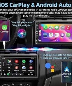 Dash Camera-Adapter-Universe-Double Din car Stereo with CD/DVD Player- CarPlay & Android Auto- Car Audio with Bluetooth 2