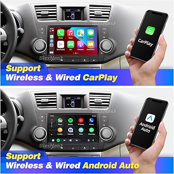 Dash Camera-SizxNanv-for Highlander Upgrade Android Radio Compatible with Carplay Android Auto-Car Stereo Touch Screen Bluetooth Navigation Media Player GPS WiFi FM/AM Rear Camera for Toyota Highlander 2008-2013 2 Dash Camera-SizxNanv-for Highlander Upgrade Android Radio Compatible with Carplay Android Auto-Car Stereo Touch Screen Bluetooth Navigation Media Player GPS WiFi FM/AM Rear Camera for Toyota Highlander 2008-2013 - Image 2