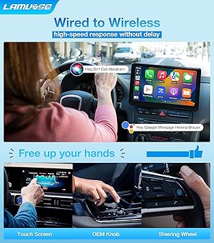 Dash Camera-LAMVOSE-Wireless CarPlay Adapter- The Magic Box 2.0 Supports NetfIix YouTube Tiktok Disney+ Hulu 2 Dash Camera-LAMVOSE-Wireless CarPlay Adapter- The Magic Box 2.0 Supports NetfIix YouTube Tiktok Disney+ Hulu - Image 2