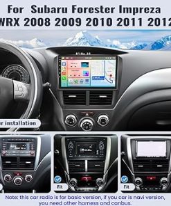 Dash Camera-SIXWIN-SIXWIN Android 13 4G+64G Car Stereo for Subaru Forester Impreza WRX 2008-2012 9 Inch Touch Screen with CarPlay Android Auto Bluetooth Weather Forecast 59UI GPS Navigation WiFi Network Radio 32EQ 2