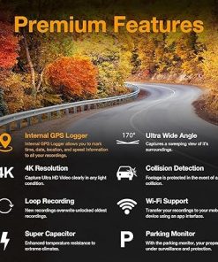 Dash Camera-REXING-Rexing V1GW-4K Ultra HD Car Dash Cam w/Built-in GPS Logger- 2.4″ LCD Screen 2