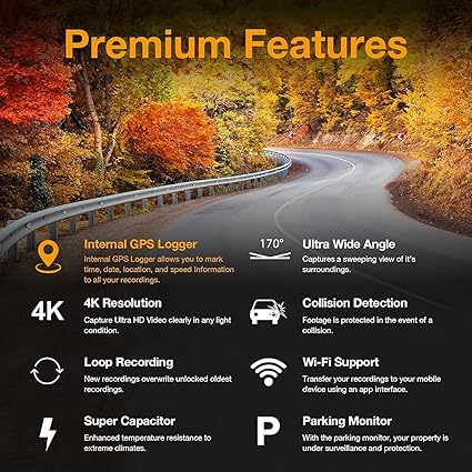 Dash Camera-REXING-Rexing V1GW-4K Ultra HD Car Dash Cam w/Built-in GPS Logger- 2.4″ LCD Screen 2 Dash Camera-REXING-Rexing V1GW-4K Ultra HD Car Dash Cam w/Built-in GPS Logger- 2.4" LCD Screen - Image 2