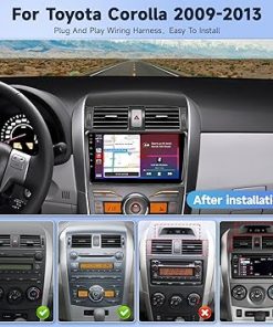 Dash Camera-Leadfan-Leadfan Android Car Radio for Toyota Corolla 2009 2010 2011 2012 2013 Stereo Upgrade with Wireless Carplay Android Auto- 9” TouchScreen with Bluetooth WIFI GPS Navigation SWC MirrorLink Backup Camera 2