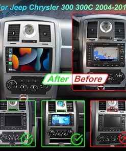 Dash Camera-WOWiViD-Android 13 Car Radio for Jeep Chrysler 300 300C 2004-2011 with Wireless Carplay&Android Auto Head Unit- 9 Inch 4+64GB Car Stereo with GPS Voice Control WiFi Bluetooth 5.2 EQ DSP FM Radio Backup Camera 2