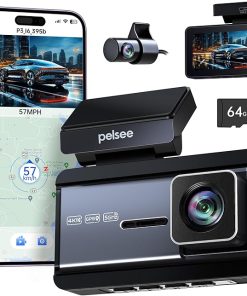 Dash Camera-pelsee-P3 4K Dash Cam Front and Rear- 64GB SD Card Dash Camera-pelsee-P3 4K Dash Cam Front and Rear- 64GB SD Card