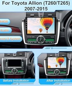 Dash Camera-NHOPEEW-NHOPEEW [2+64G] Car Stereo for Toyota Allion T260 T265 2007-2015 – 9 inch HD Touchscreen Upgrade Radio – Wireless Carplay and Android Auto- DSP Audio 2