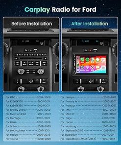 Dash Camera-podofo-8Core 4G 64G 7” Car Stereo for Ford F150 F250 F350 Fusion Edge Explorer Expedition Radio with Wireless Carplay Android Auto DSP 32EQ 5.0Bluetooth-1080P IPS Touchscreen GPS WiFi FM/RDS Backup Camera 2