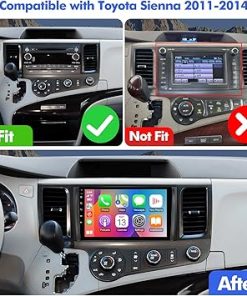 Dash Camera-AUMUME-Android 10 Double Din Car Stereo for Toyota Sienna 2011-2014 with 9 Inch Touchscreen Radio Built-in Wireless Carplay/Android Auto/GPS/Bluetooth/FM/AUX-in/Steering Wheel Control Backup Camera 2