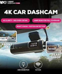 Dash Camera-TRAPO-I-Sight T-550 Dash Cam Front and Rear Camera- Car Camera with 4K Front and 1080p Rear 2