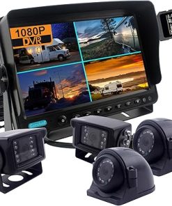 Dash Camera-Camslead-9 inch Screen 1080P Backup Camera System with Wired- DVR Recorder