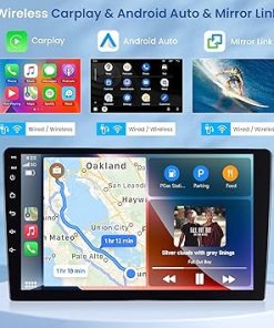 Dash Camera-Rimoody-8 Core 2+64G Android Car Stereo Car Radio for Toyota Camry 2006-2011 with Wireless Carplay Android Auto- 9” Head Unit Touch Screen with Bluetooth GPS Navigation FM/RDS DSP WiFi AHD Backup Camera SWC 2
