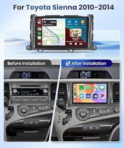 Dash Camera-METEESER-HiFi 2+64G Car Stereo for Toyota Sienna 2011-2014 Android Car Radio Stereo-Wireless Carplay Android Auto 9″ Touch Screen Bluetooth Audio GPS WiFi Backup Camera FM/RDS SWC 2