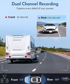Dash Camera-PGYIOO！-PGYIOO！Dash Cam Front and Rear- 4K+2.5K Dash Camera for Cars with APP 2