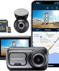 Dash Camera-Nextbase-Nextbase 422GW Dash Cam Front + Rear Window Camera with 32GB SD Card – Full 1440p/30fps Quad HD Small in Car- WiFi Bluetooth GPS- Alexa Voice Control- Parking Mode Night Vision- 280/360 Degree Dual 6