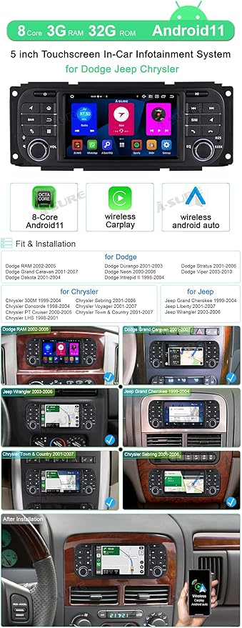 Dash Camera-ASURE-ASURE Android 12 3GB+32GB Car Stereo – Wireless CarPlay- Android Auto 2 Dash Camera-ASURE-ASURE Android 12 3GB+32GB Car Stereo - Wireless CarPlay- Android Auto - Image 2