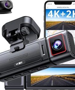 Dash Camera-Kingslim-Kingslim D4PRO Dash Cam Front and Rear – 4K + 2K Dual Car Dashcam with WiFi GPS Dash Camera- Optional Inside Recording Dash Camera-Kingslim-Kingslim D4PRO Dash Cam Front and Rear – 4K + 2K Dual Car Dashcam with WiFi GPS Dash Camera- Optional Inside Recording