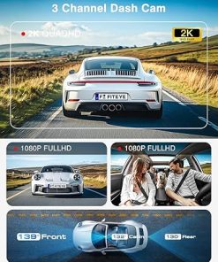 Dash Camera-Fiteye-3 Channel 4K Dash Cam- IMX335 STARVIS Sensor 2