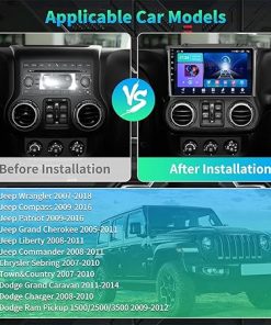 Dash Camera-OMYOPY-4GB+32GB Car Radio Stereo for Jeep Wrangler JK 2007-2018 Wireless CarPlay & Andriod Auto 10.2 Inch Touch Screen Android Car Radio with GPS Navigation Bluetooth 5GWiFi 2