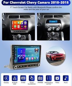 Dash Camera-CAMECHO-CAMECHO 2+64G Android 13 Car Stereo for Chevrolet Chevy Camaro 2010-2015- Wireless CarPlay Radio & Android Auto Car Radio 2