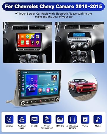 Dash Camera-CAMECHO-CAMECHO 2+64G Android 13 Car Stereo for Chevrolet Chevy Camaro 2010-2015- Wireless CarPlay Radio & Android Auto Car Radio 2 Dash Camera-CAMECHO-CAMECHO 2+64G Android 13 Car Stereo for Chevrolet Chevy Camaro 2010-2015- Wireless CarPlay Radio & Android Auto Car Radio - Image 2