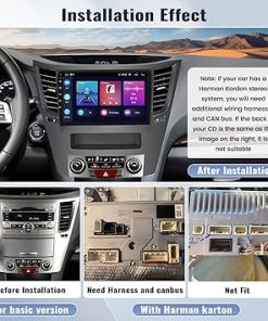 Dash Camera-SIXWIN-SIXWIN 2G+64G Android Car Stereo for Subaru Legacy Outback 2010-2016 with CarPlay Android Auto Mirror Link 9 Inch Touchscreen with Bluetooth GPS Navigation WiFi HiFi FM Backup Camera MIC 2