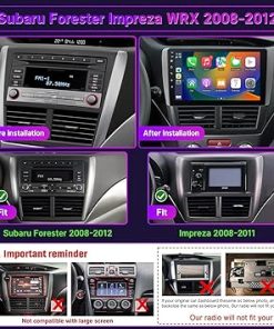 Dash Camera-Leadfan-Leadfan Car Stereo for 2008-2012 Subaru Forester Impreza WRX Radio with Wireless CarPlay Android Auto- 9 Inch ToucScreen Display In-Dash GPS Navigation WIFI Bluetooth Unit MirrorLink 2