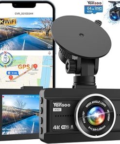 Dash Camera-Yansoo-Dash Cam Front and Rear- 4K+1080P Dual Dash Camera for Cars with 64GB Card