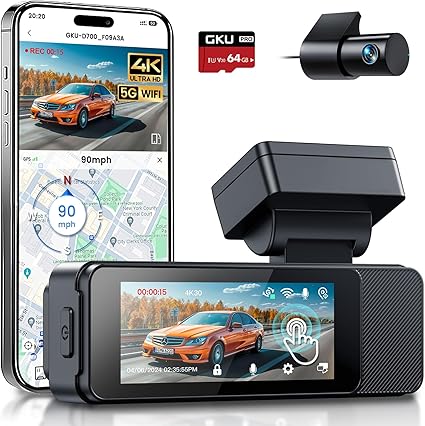 Dash Camera-GKU-GKU Dash Cam Front and Rear- Touch Screen 3.18 Inch 3 Dash Camera-GKU-GKU Dash Cam Front and Rear- Touch Screen 3.18 Inch - Image 3