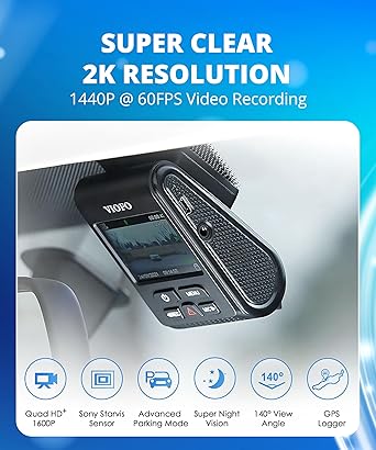 Dash Camera-VIOFO-VIOFO Dash Cam A119 V3 2K 2560x1440P Quad HD+ 60FPS Front Car Dash Camera- 5MP STARVIS Sensor 2 Dash Camera-VIOFO-VIOFO Dash Cam A119 V3 2K 2560x1440P Quad HD+ 60FPS Front Car Dash Camera- 5MP STARVIS Sensor - Image 2