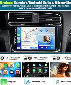 Dash Camera-AMprime-[4+64GB] 8-Core Android 13 Double Din Car Stereo with Wireless Carplay&Android Auto-9 Inch Car Radio Support Mirror Link WiFi GPS Navigation Bluetooth FM/RDS Radio EQ/HiFi/DSP/SWC+AHD Backup Camera 2
