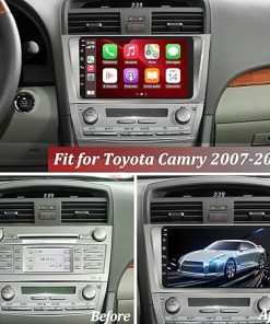 Dash Camera-EKAT-[2+32G] Android 13 Car Radio for Toyota Camry 2007 2008 2009 2010 2011 with Carplay and Android Auto- 9 inch Touchscreen Stereo with Backup Camera and Microphone 2